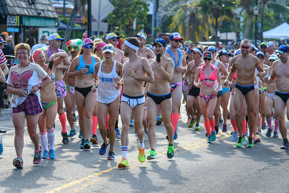 Massenauflauf Underpants Run