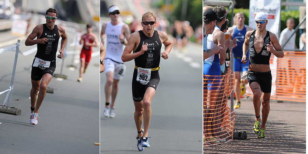 2009: Die geschlagenen hinter Kienle - Andi Raelert (3.), Maik Petzold (4.) und Michael Raelert (2.) - v.l.