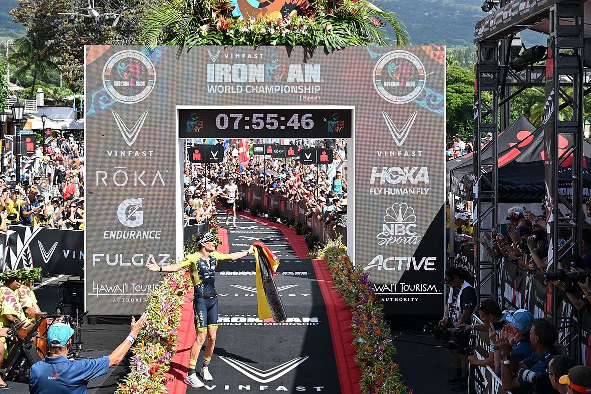 Applaus für Sebastian Kienle, Weltmeister 2014 und Platz 6 im Jahr 2022