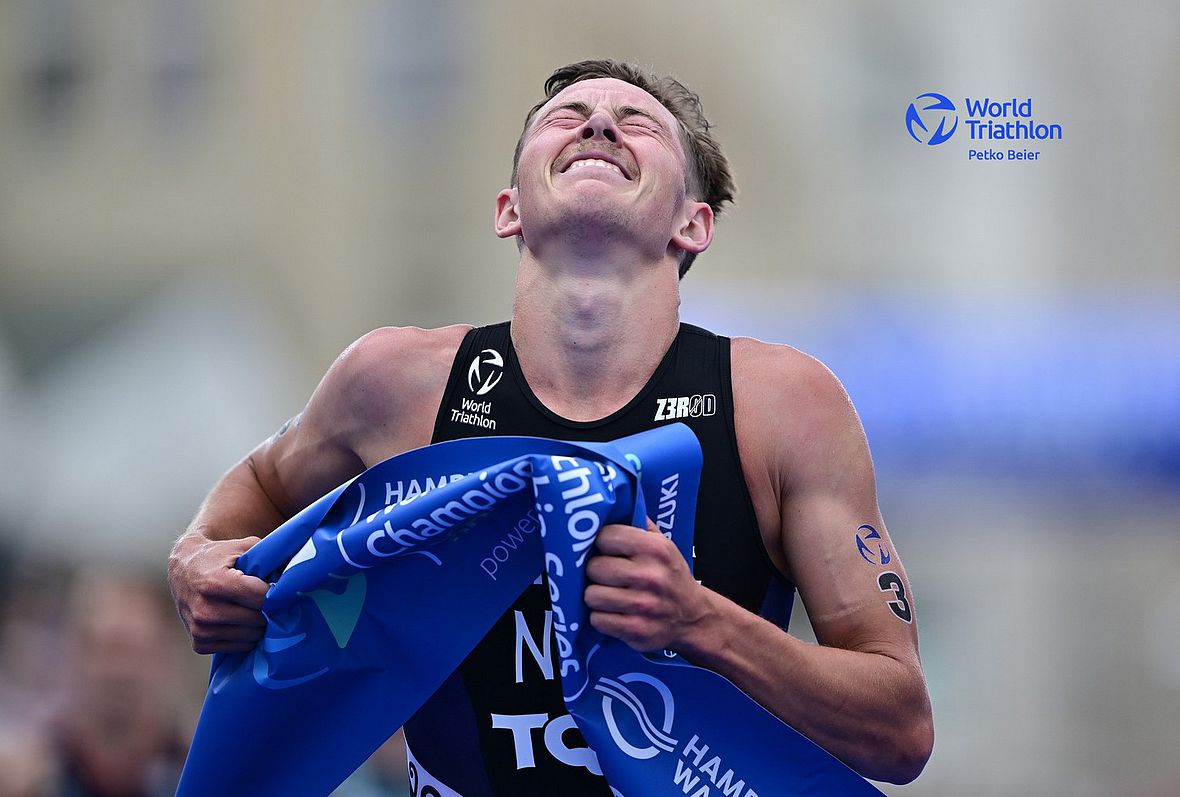 Der neue World Triathlon Sprint-Weltmeister: Hayden Wilde aus Neuseeland