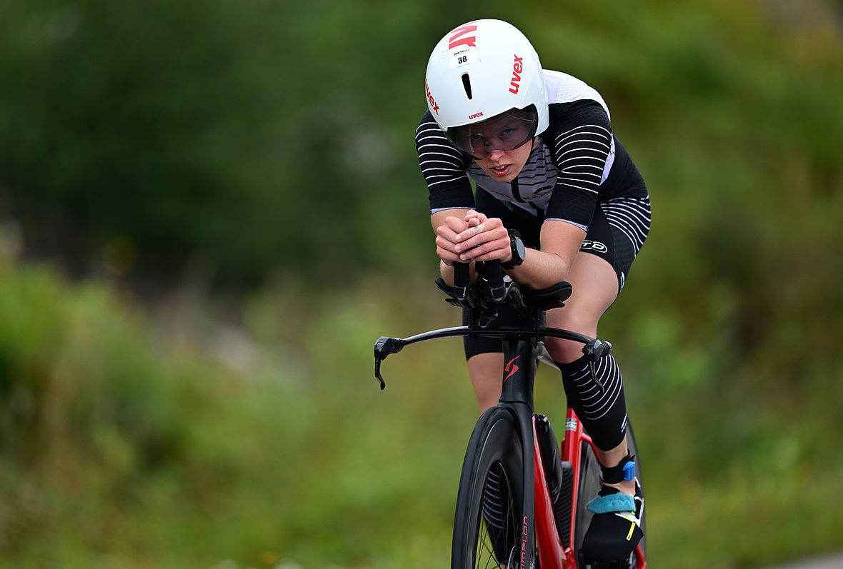 Laura Jansen bei ihrem ersten Profistart bei einer Ironman 70.3 WM