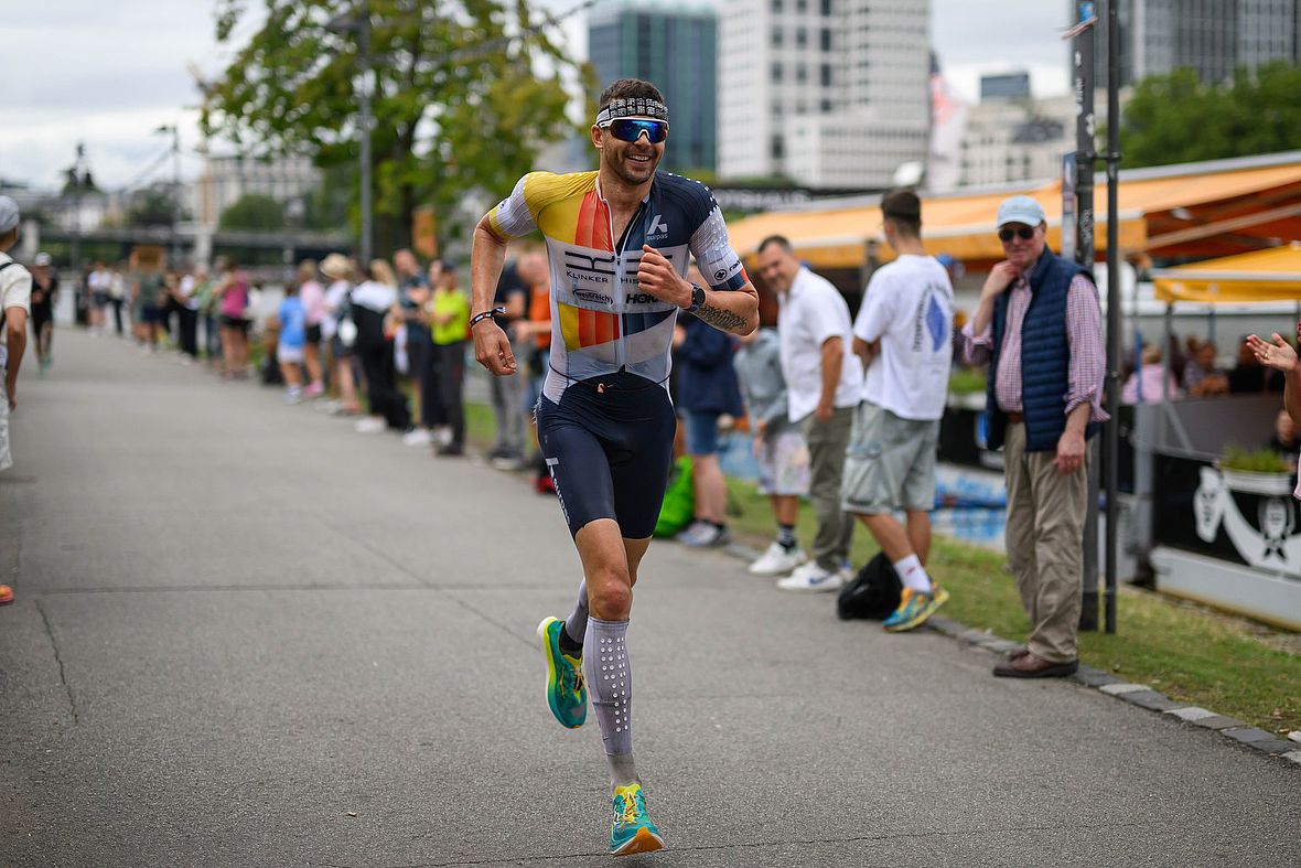 The last dance: Franz Löschke bei seinem letzten Marathon als Triathlonpro