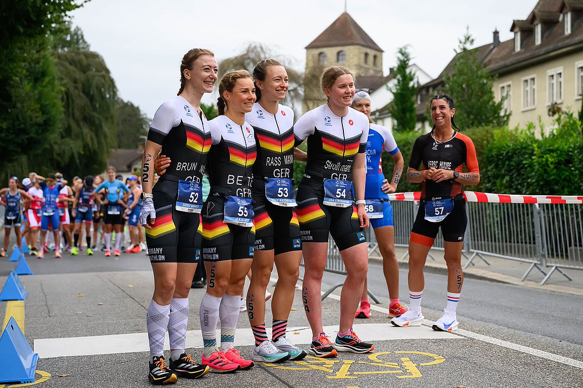 Deutsche Girls-Power beim Powerman Zofingen: Merle Brunnée, Maja Betz, Nelly Rassmann und Lisa Strothmann