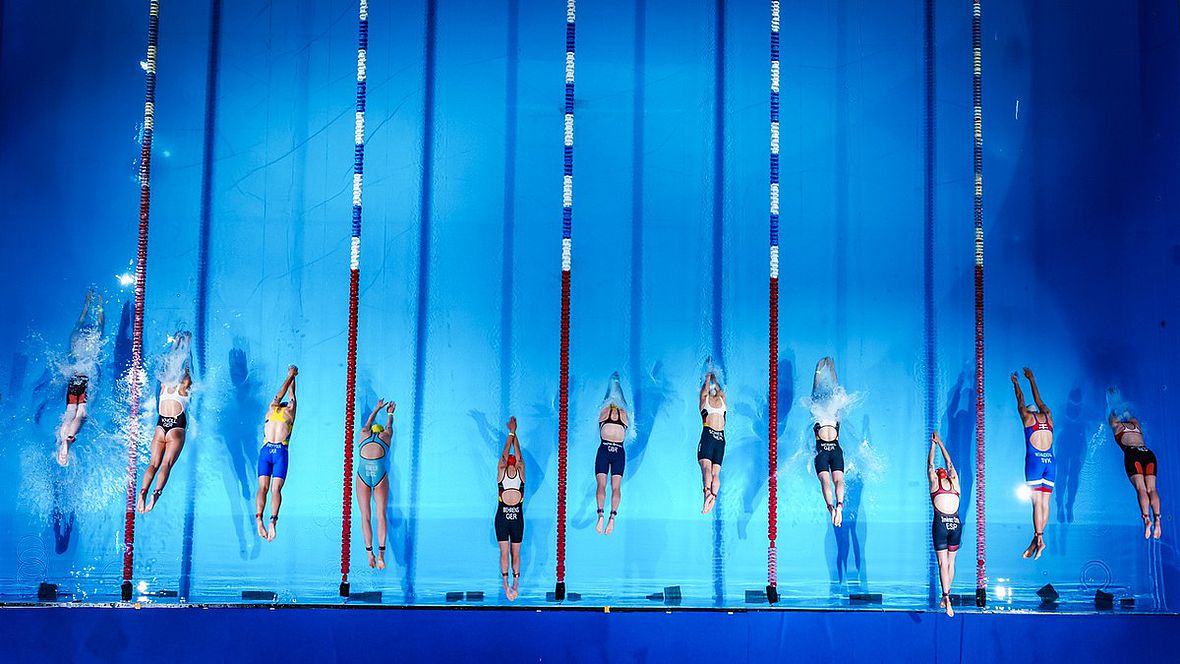 150 m im Pool standen als Auftaktdisziplin auf dem Programm