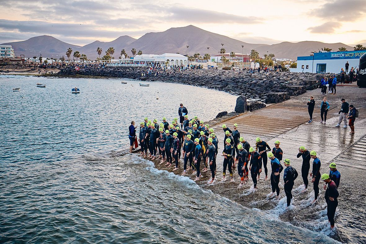 Startaufstellung an der Playa Blanca