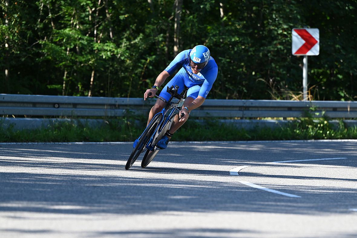 Nils Frommhold auf dem Downhill in Richtung Großer Alpsee