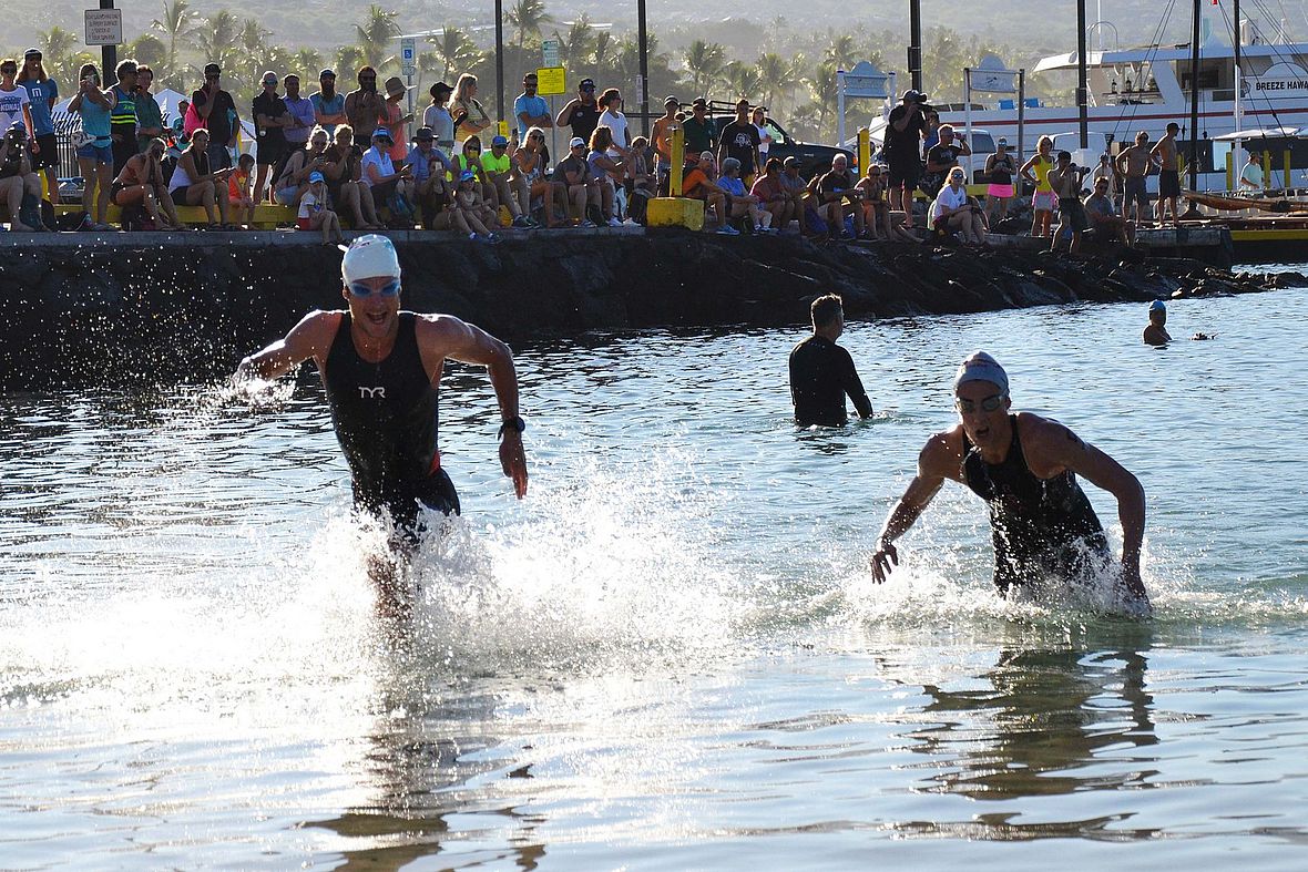 Das Sprintfinale zwischen Josh Amberger und Lucy Charles