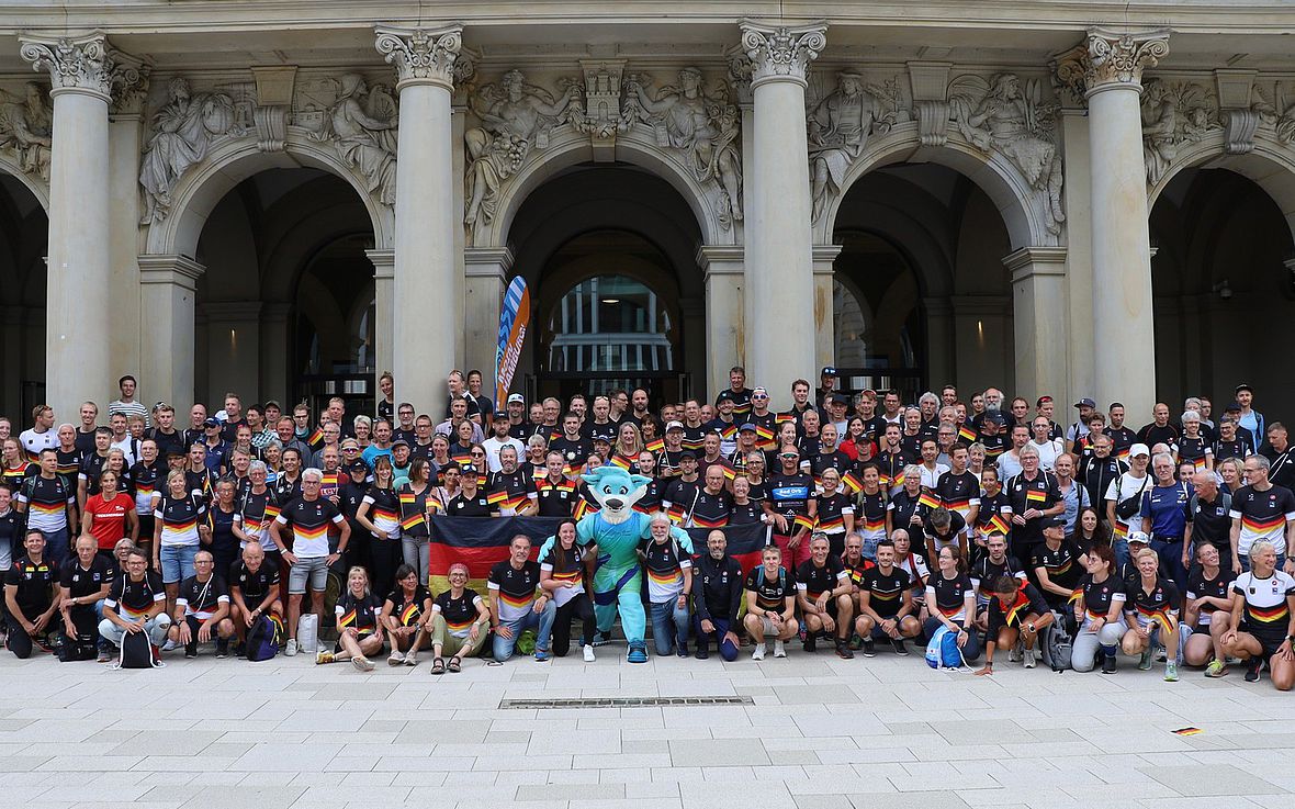 Die deutschen Agegrouperinnen und Agegrouper bei der WM in Hamburg