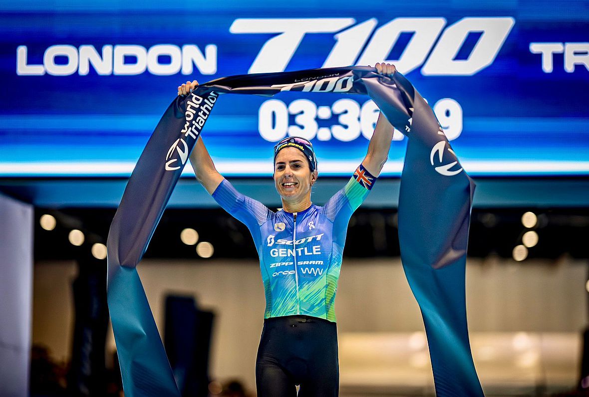 Ashleigh Gentle gewinnt das T100 Triathlon World Tour-Rennen in London