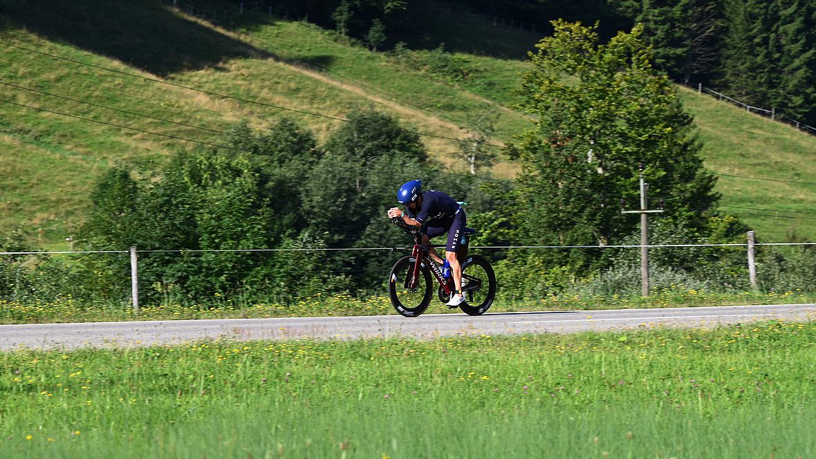 Ruben Zepuntke unterwegs in Richtung Stixner Höhe