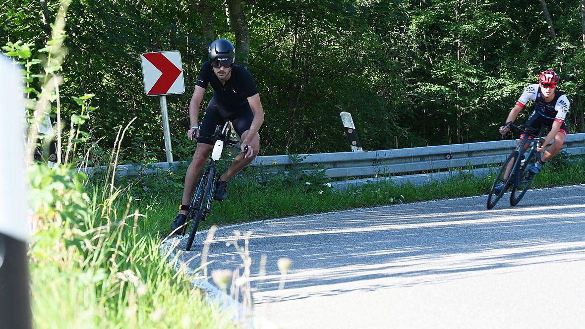 Nicht alle erwischten beim Downhill in Zaumberg die Ideallinie