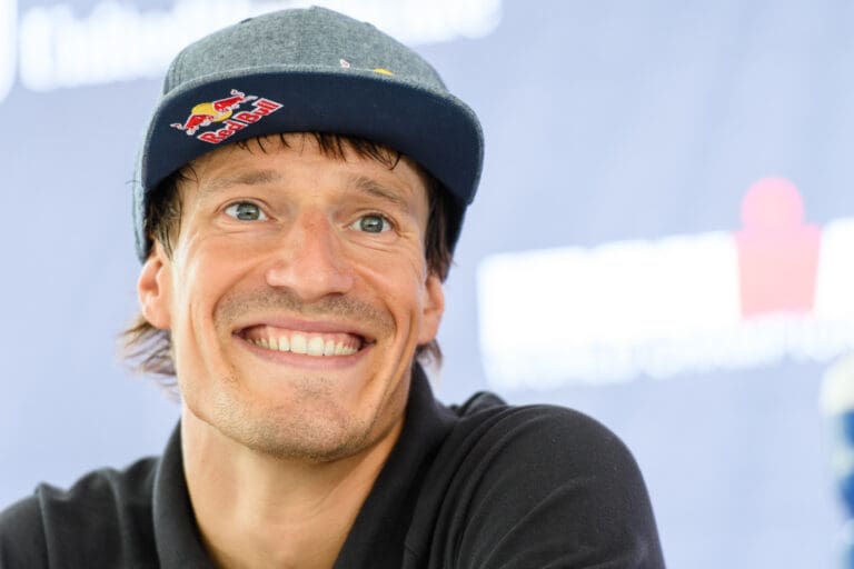 Ebenfalls locker drauf auf der PK: Sebastian Kienle