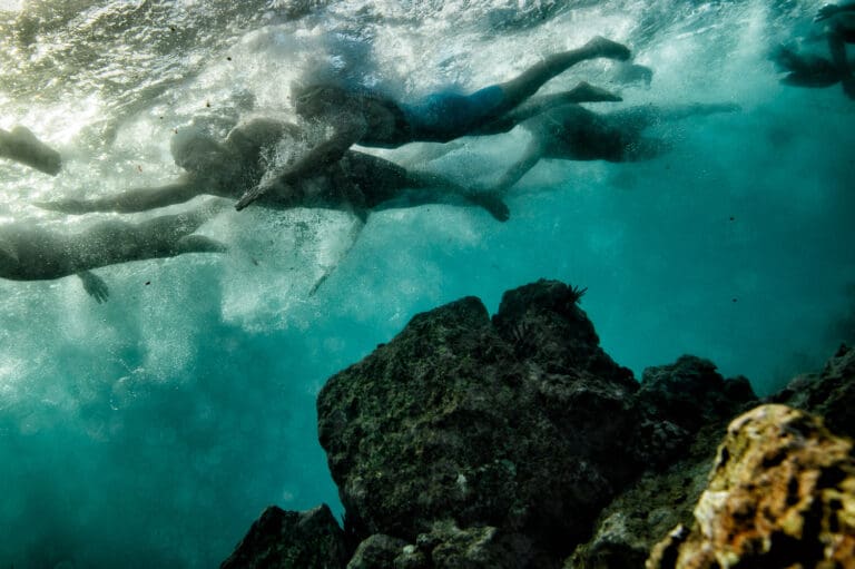 Außerdem konnte auch das Schwimmen in der Gruppe im Wettkampfspeed geübt werden