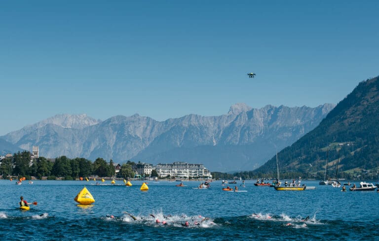 Echtes WM-Amiente: Zell am See präsentierte sich am WM-Wochenende mit Kaiserwetter, nachdem in den letzten Jahren am Raceday immer Regenwetter auf die Stimmung schlug