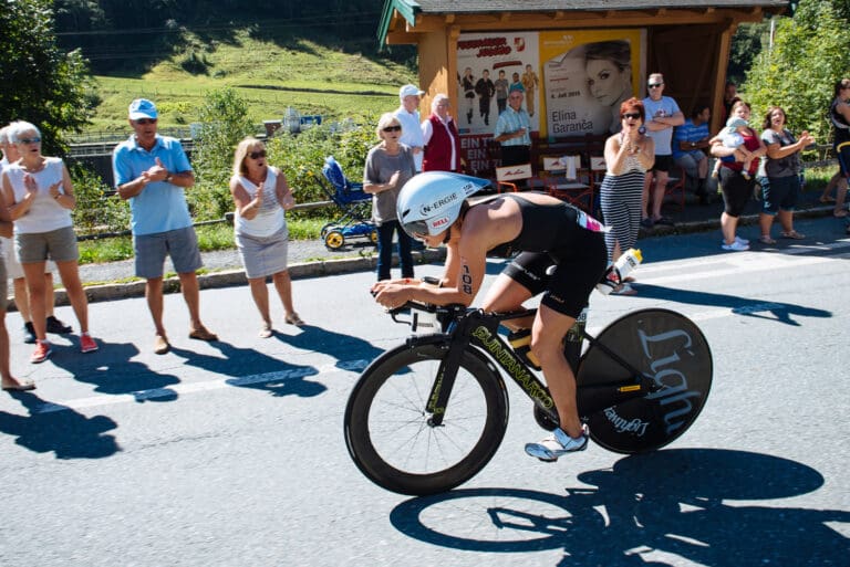 Anja Beranek hielt auf dem Rad am längsten mit Daniela Ryf mit