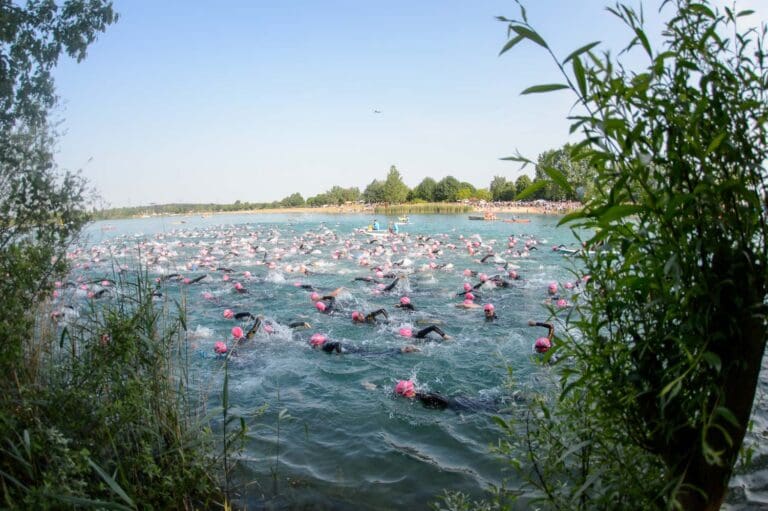 2015: Der Hardtsee in Ubstadt-Weiher - wie immer eine tolle Triathlon-Kulisse