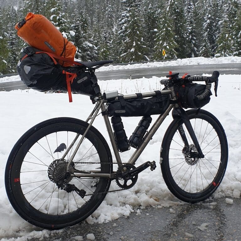 Das Bike-Setup von Jonas Deichmann