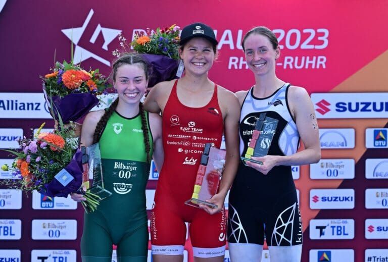 Das Podium der Sprint-DM 2023: Selina Klamt, Lisa Tertsch und Marlene Gomez-Göggel (v.l.)