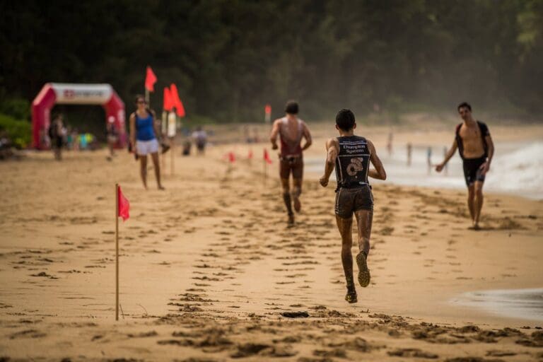 Das anstrengende Lauffinale auf dem D.T. Fleming Beach