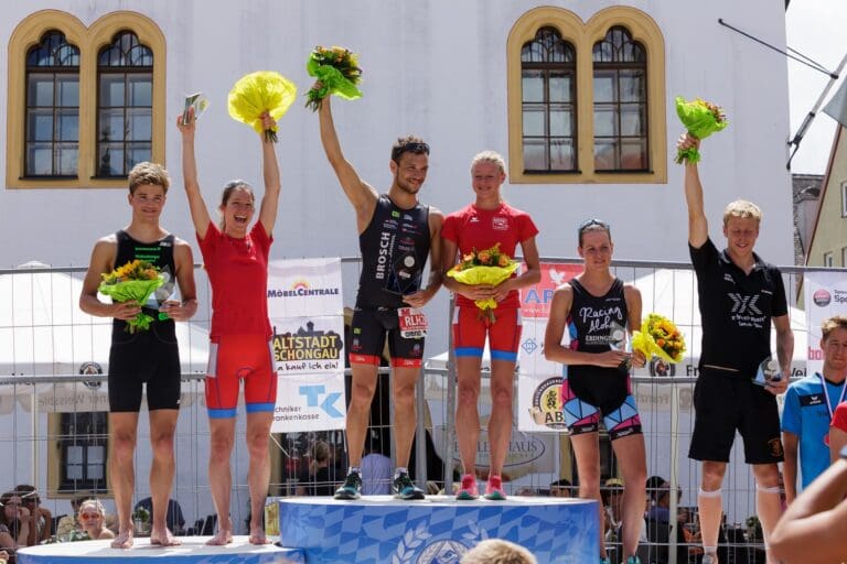 Siegerehrung beim Schongau Triathlon