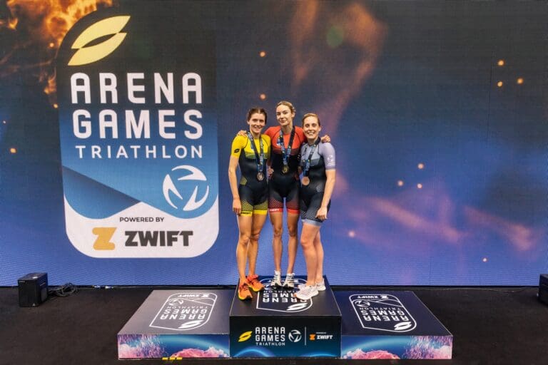 Das Frauenpodium der Arena Games in London