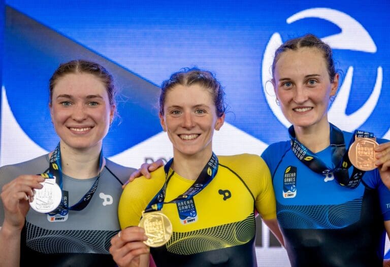 Die Top 3 der Arena Games in München: Lena Meißner, Beth Potter und Anabel Knoll (v.l.)