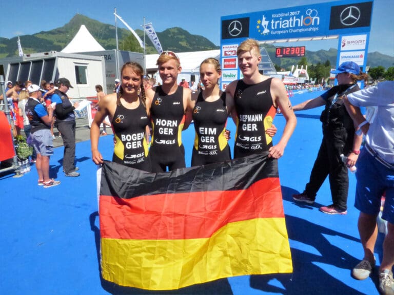 Das Bronze-Quartett von Kitzbühel: Bianca Bogen (Leipizg), Moritz Horn (Potsdam), Nina Eim (Itzehoe) und Tim Siepmann (Witten)