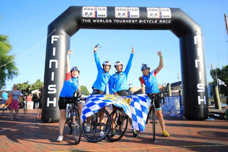 Im Ziel des RAAM 2017 in Annapolis: Das Team Quattra Bavariae