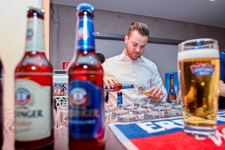 ... eine Hopfenkaltschale vom Hauptsponsor Erdinger Weißbräu