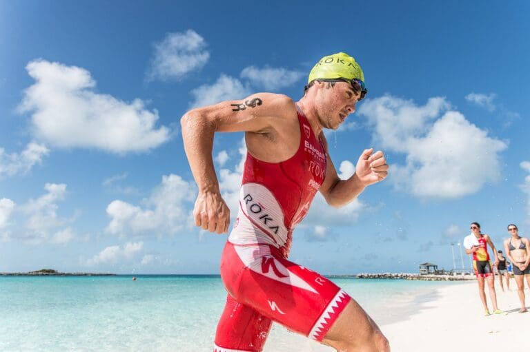 Javier Gomez legte am Schlusstag die Schwimmbestzeit vor