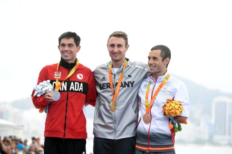 Das Podium in der Klasse PT3: Stefan Daniel (CAN), Martin Schulz (GER) und Jairo Ruiz Lopez (ESP) (v.l.)