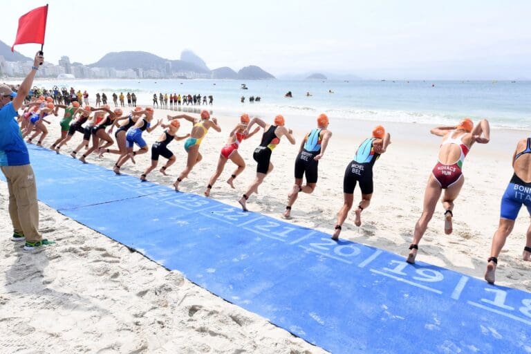 Start zum olympischen Frauenrennen in Rio