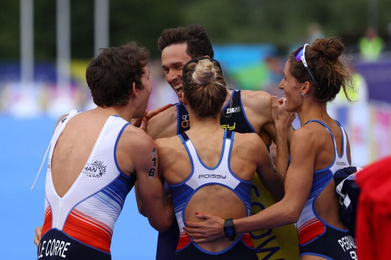 Frankreich holt sich die Goldmedaille bei den European Championships 2018 in der Team Mixed Relay