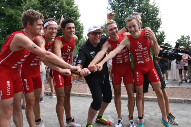 Das Buschhüttener Meisterteam im Ziel in Tübingen