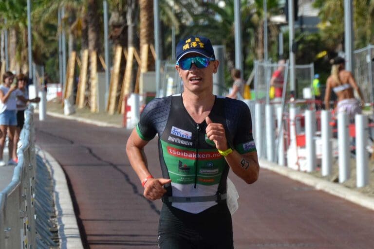 Gustav Iden auf dem Weg Ironman 70.3 WM-Sieg 2019