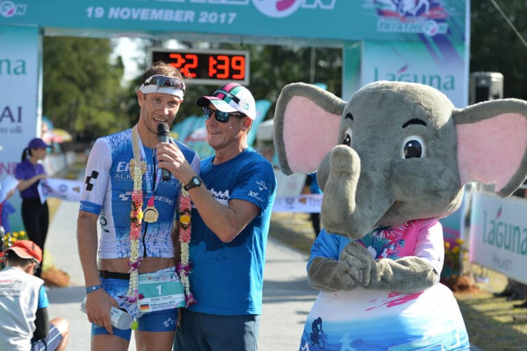 Michael Raelert beim Finishline-Interview