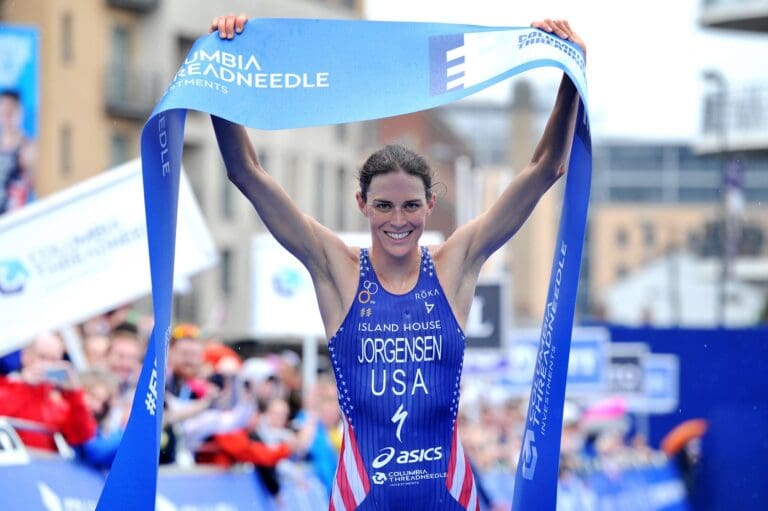 Gwen Jorgensen: Siegerin des ITU World Triathlon Series-Rennen in Leeds