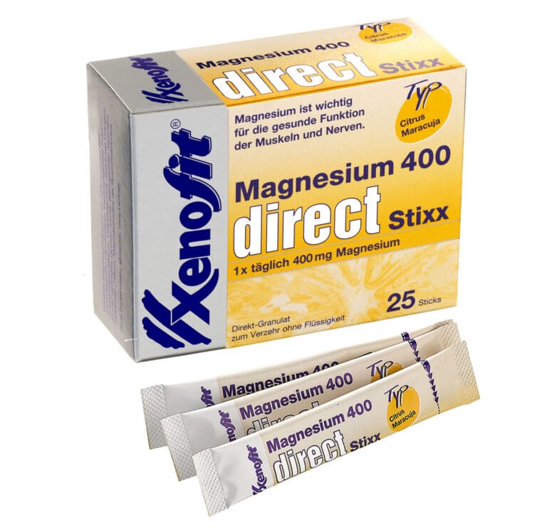 Xenofit Magnesium 400 direct Stixx  - enthält 400 g (hochdosierte Magnesiumkombination aus Magnesiumcitrat und Magnesiumoxid)