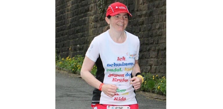 Bettina Schwarzer beim Halbmarathon in Heidelberg