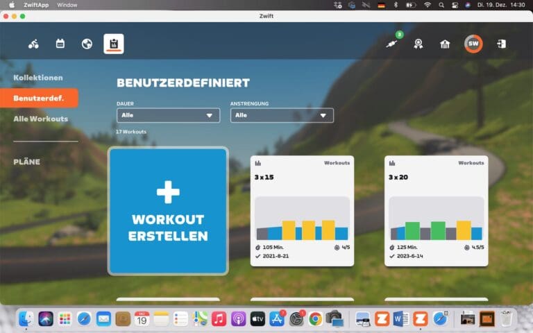 Los geht´s: Individuell angepasste Workouts auf Zwift selbst erstellen