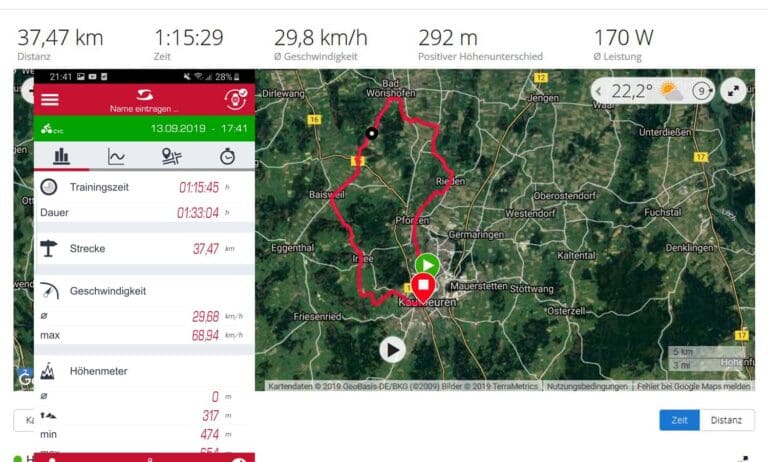 Datenabgleich auf dem Rad: Die Sigma iD.TRI und ein Garmin Edge 810 messen auf dem gleichen Niveau