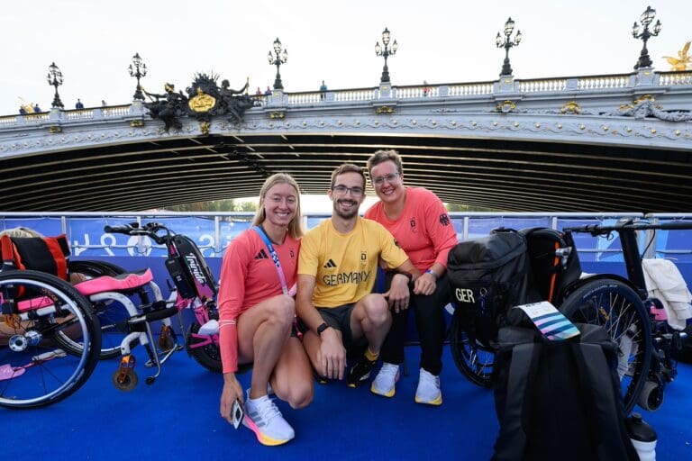 Maria Paulig (Guide von Anja Renner), Max Gelhaar und Neele Ludwig (v.l.)