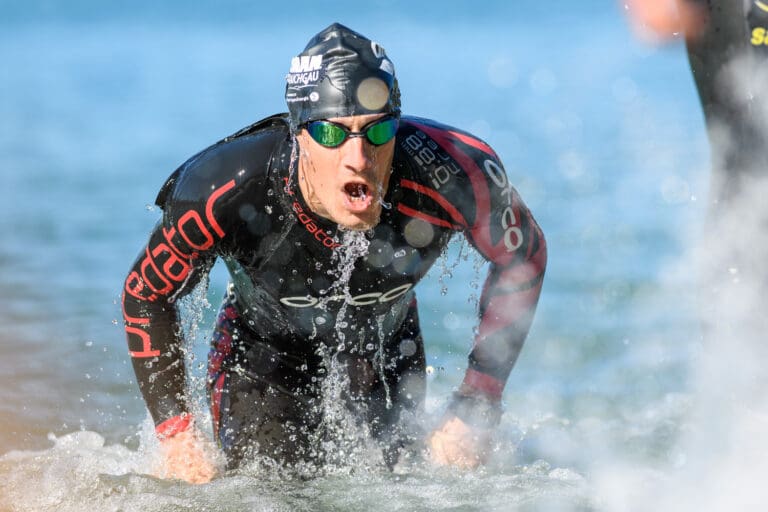 Sebastian Kienle folgte in der ersten Verfolgergruppe mit gut eineinhalb Minuten Abstand auf Leader Rolli